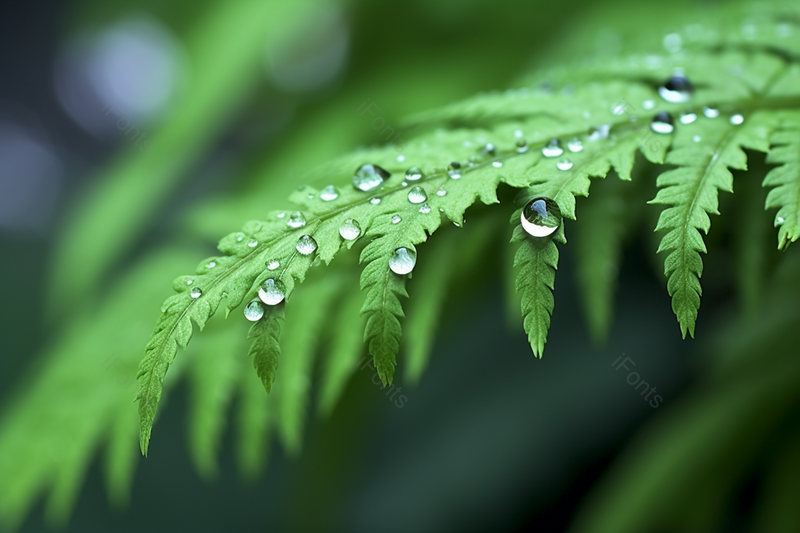 清晨早晨在绿色植物上的露珠露水微距摄影背景,高清,摄影图,摄影图片,图片大全,摄影图免费下载